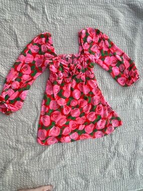 Show Me Your Mumu Becca Babydoll Dress, Rosie Blooms, Size XL